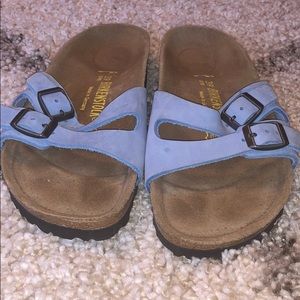 Baby blue Birkenstock’s!
